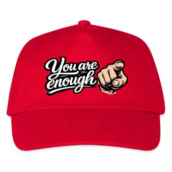 You are enough – Motivation & Self-Love - Kids’ Baseball Cap - red - Front