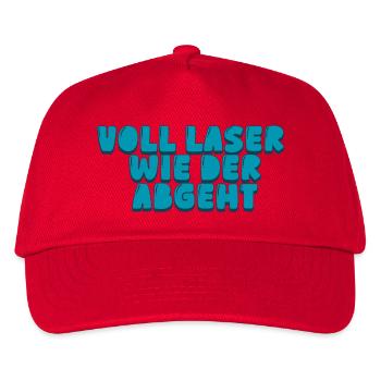 voll laser wie der abgeht - Kinder Basecap - Rot - Vorne