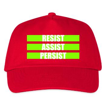 Résistez Assistez Persister Activisme Logo de motivation - Casquette de baseball Enfant - rouge - Devant