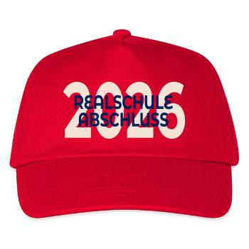 Abschluss 2026 - Realschule Realschulabschluss - Kinder Basecap - Rot - Vorne