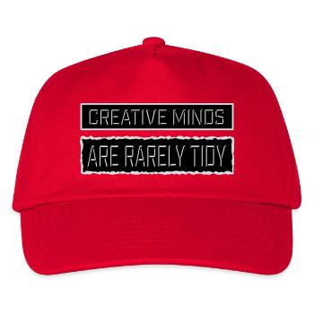 Creative Minds Are Rarely Tidy Funny Creative Logo - Kids’ Baseball Cap - red - Front