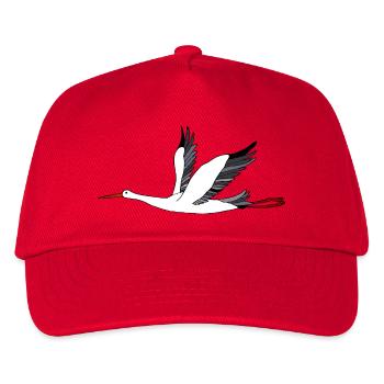 Stork bird - Kids’ Baseball Cap - red - Front