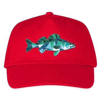 Poly Stil Zander - Kinder Basecap - Rot - Vorne