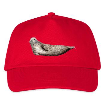 Grau Siegel - Grau Siegel - Grau Siegel - Kinder Basecap - Rot - Vorne