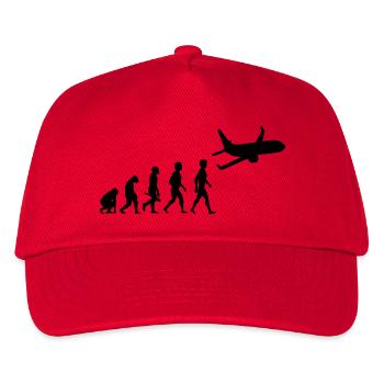 plane fliers fly evolution pilots cockpit - Kids’ Baseball Cap - red - Front
