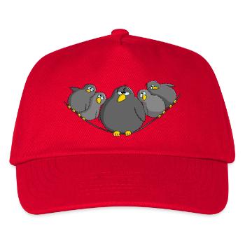 Oiseau gras et drôle - Casquette de baseball Enfant - rouge - Devant
