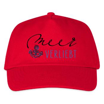 Meer verliebt - Kinder Basecap - Rot - Vorne