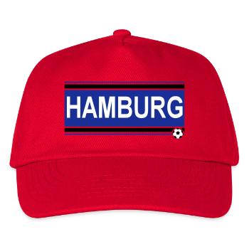 Hamburg , Tradition , Hamburg Fussball Fan (25) - Kinder Basecap - Rot - Vorne