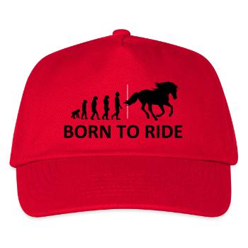 Né pour monter à cheval - Casquette de baseball Enfant - rouge - Devant
