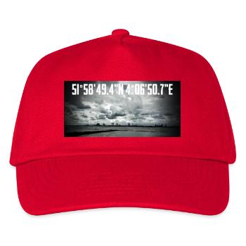 Coastal coordinates with industrial landscape - Kids’ Baseball Cap - red - Front