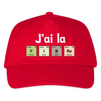Ich habe Faser - periodische Elemente - Kinder Basecap - Rot - Vorne