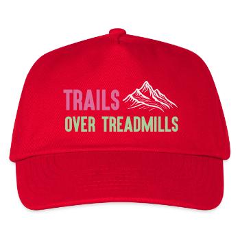 Trail Running - Trails Over Treadmills - Kids’ Baseball Cap - red - Front
