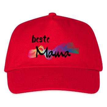Beste Mama - best mummy - Kinder Basecap - Rot - Vorne