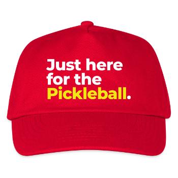 Pickelball Tee, Modern Minimalist - Kids’ Baseball Cap - red - Front