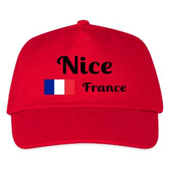 Nizza Frankreich - Stilvolle Drucke - Kinder Basecap - Rot - Vorne