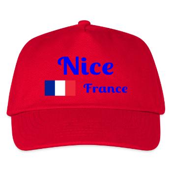 Nizza Frankreich - Stilvolle Drucke - Kinder Basecap - Rot - Vorne