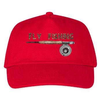 Fly fishing - Kinder Basecap - Rot - Vorne