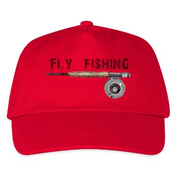 Fly fishing - Kinder Basecap - Rot - Vorne
