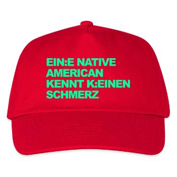 SATIRE WOKE : Un Indien ne connaît pas la douleur - Casquette de baseball Enfant - rouge - Devant