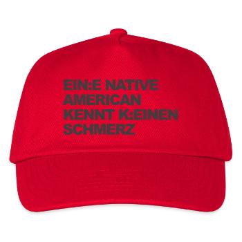 SATIRE WOKE : Un Indien ne connaît pas la douleur - Casquette de baseball Enfant - rouge - Devant