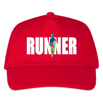 Läufer - Kinder Basecap - Rot - Vorne