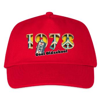 1978 Jahrgang Retro Vintage – Kassette – Cool Olds - Kinder Basecap - Rot - Vorne