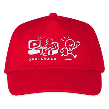 Your Choice - don't block your mind - Kids’ Baseball Cap - red - Front