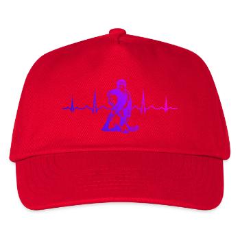 Vintage Floorball Design für Unihockey - Kinder Basecap - Rot - Vorne