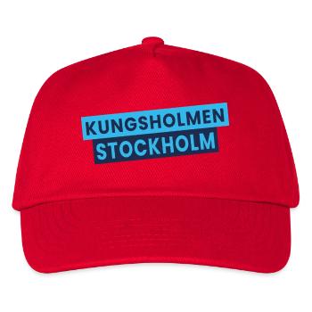 Kungsholmen Stockholm Typography - Kids’ Baseball Cap - red - Front