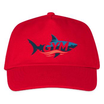Aqua Shark Gym Emblem - Kinder Basecap - Rot - Vorne