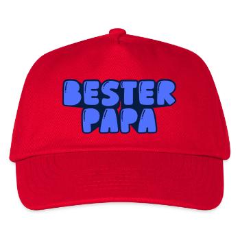 Bester Papa - Kinder Basecap - Rot - Vorne