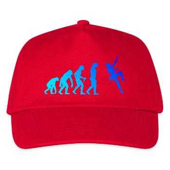 Geschenkidee für eine Bouldererin mit Felsklettern - Kinder Basecap - Rot - Vorne
