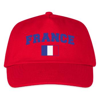 Frankreich Fan - Kinder Basecap - Rot - Vorne