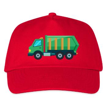 Mülltruk - Kinder Basecap - Rot - Vorne