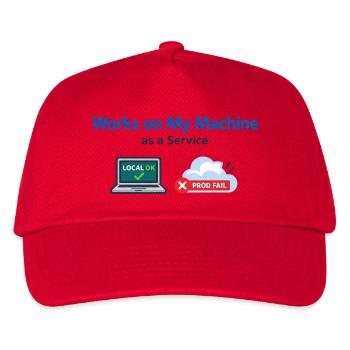 Local OK, Prod Fail DevOps Meme - Kinder Basecap - Rot - Vorne