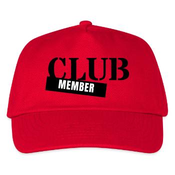 Club Member - Verein Mitglied Team Party Gruppe - Kinder Basecap - Rot - Vorne