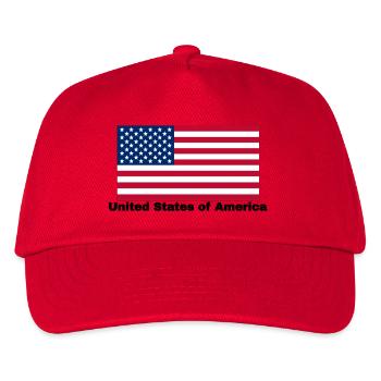USA Fahne - Kinder Basecap - Rot - Vorne