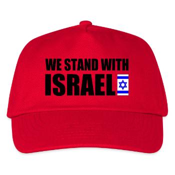We stand with israel - Kinder Basecap - Rot - Vorne