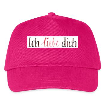 Ich liebe dich - Kinder Basecap - Fuchsia - Vorne