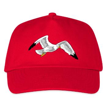 fliegende moewe urlaub fliegen - Kinder Basecap - Rot - Vorne