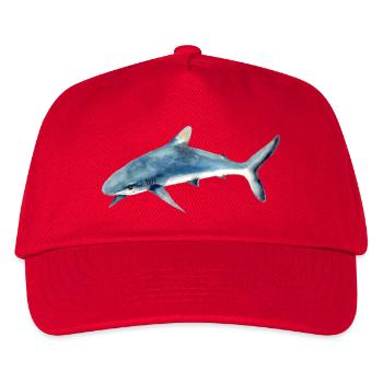 Predator Shark Watercolor Watercolor Shirt - Kids’ Baseball Cap - red - Front