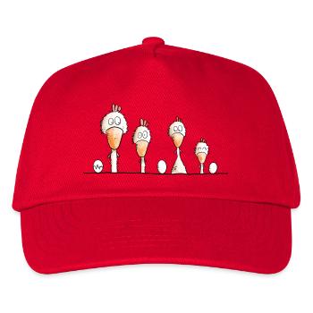 Happy Chickens - Kids’ Baseball Cap - red - Front