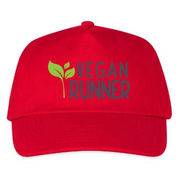 Coureur végétalien - Casquette de baseball Enfant - rouge - Devant