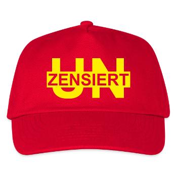 unzensiert - Kinder Basecap - Rot - Vorne