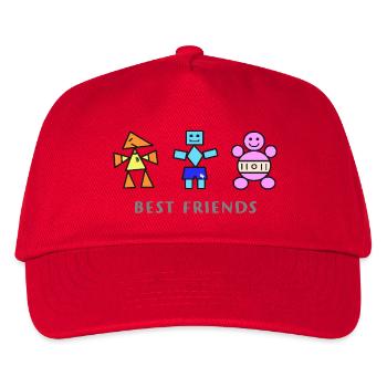 Best Friends Trio Geometric Toys - Kids’ Baseball Cap - red - Front
