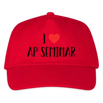 I Love AP Seminar Sarcastic AP - I Love AP Seminar - Kids’ Baseball Cap - red - Front