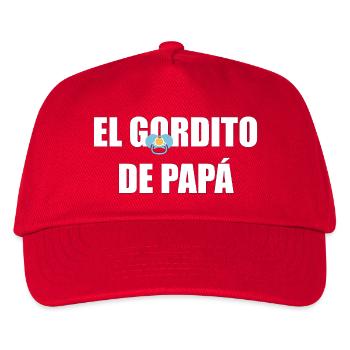 Daddy's Chubby in WHITE - Kids’ Baseball Cap - red - Front