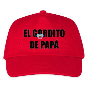 Daddy's Chubby in BLACK - Kids’ Baseball Cap - red - Front