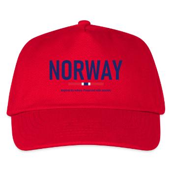Norway - Norge - Norway - Flag - Scandinavia - Kids’ Baseball Cap - red - Front