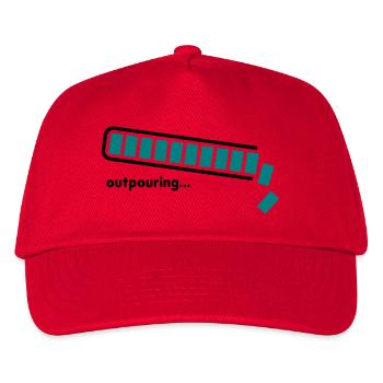 outpouring - Kinder Basecap - Rot - Vorne